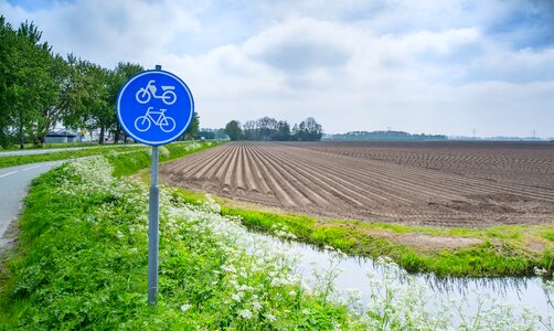 Agriculture sky bike path