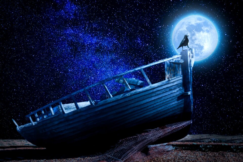 Wreck raven due to lying