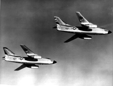 A3D-1 Skywarriors of VAH-1 over the Med 1957