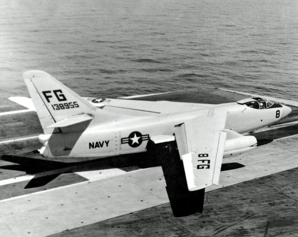 A3D-2 on USS Satatoga 1957