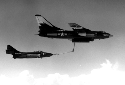 A3D-2 experimental refueling of F9F-7