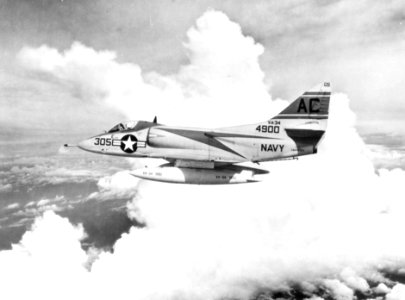 A4D-2 Skyhawk of VA-34 in flight over the Atlantic Ocean on 15 July 1959 (USN 1043918)