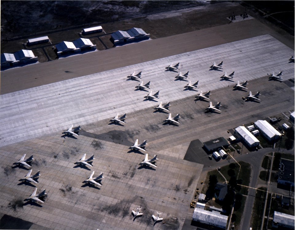 A3D Skywarriors on the flight line at NAS Sanford c1960