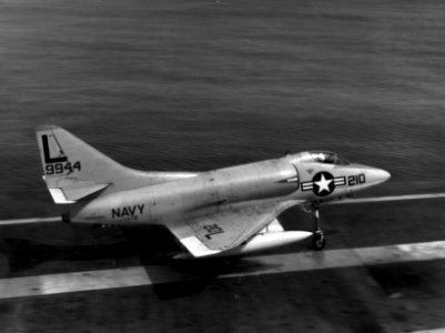 A4D-1 Skyhawk of VA-72 on carrier in 1957