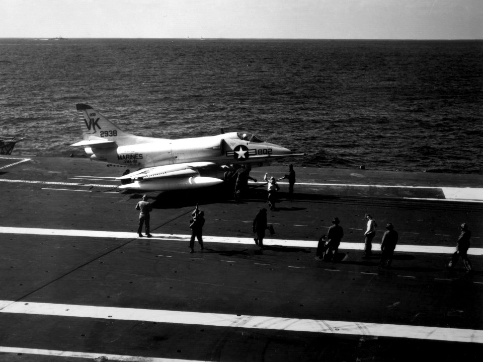 A4D-2 of VMA-121 on USS Coral Sea (CVA-43) c1961
