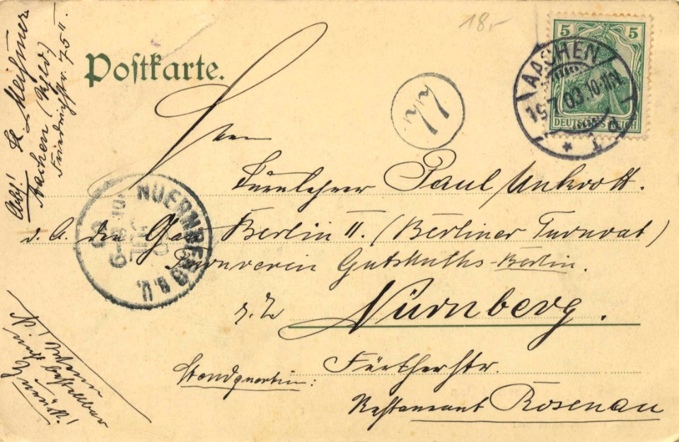Aachen, Nordrhein-Westfalen - Kaiserdom und St. Foilanskirche (back) (Zeno Ansichtskarten)