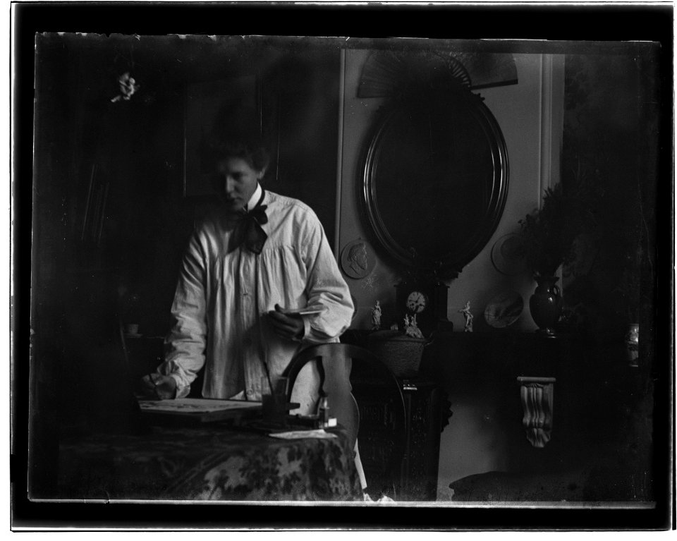 Aagje Olie 1890 aan het schilderen (max res)