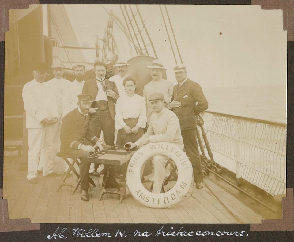 Aan boord Willem IV na trictac concours