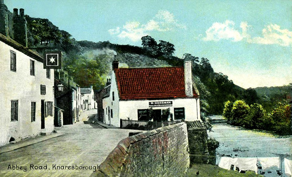Abbey Road and Star Inn, Knaresborough, Yorkshire, England - pre-1906
