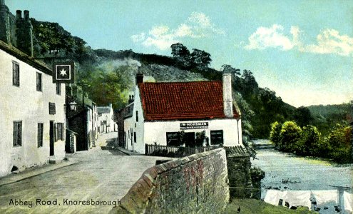 Abbey Road and Star Inn, Knaresborough, Yorkshire, England - pre-1906 photo