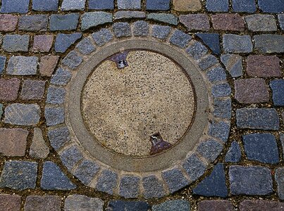 Cobblestones road background photo