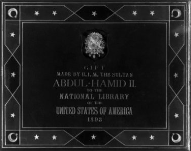 Abdul Hamid II collection; front of album LCCN2016650368
