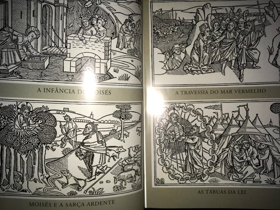 Abertura do livro A Bíblia, pp. 6–7