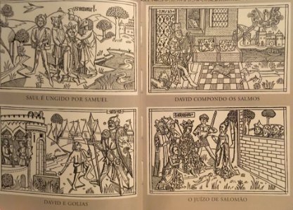 Abertura do livro A Bíblia, pp. 8–9