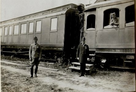 Abfahrt des Hofzuges aus der Zuckerfabrik Chodoriw am 25.8.1916 (BildID 15549999)