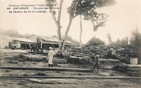 Abidjan-Un coin des ateliers du chemin de fer de Lokodjo