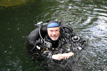 Cave diver nature photo