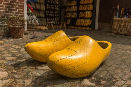 No person clogs wooden shoes