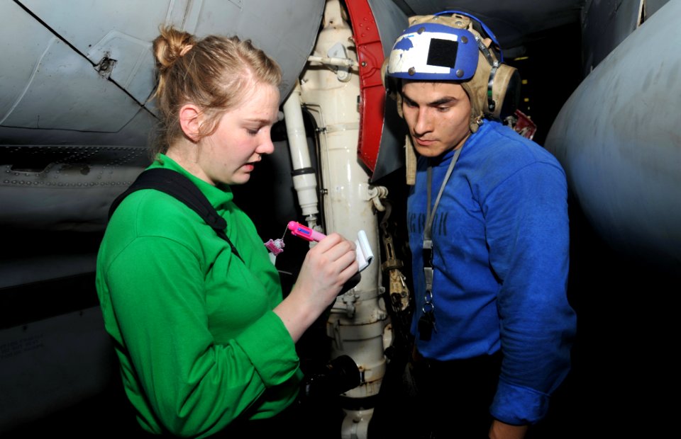 Aboard the aircraft carrier USS George H.W. Bush (CVN 77) 140707-N-CS564-090