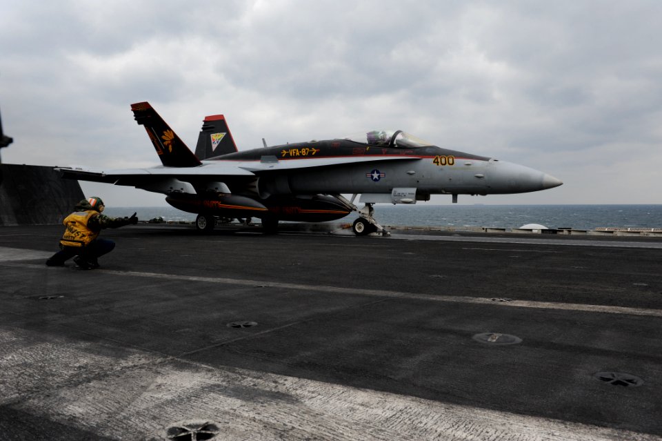 Aboard the aircraft carrier USS George H.W. Bush 141114-N-ZZ999-050