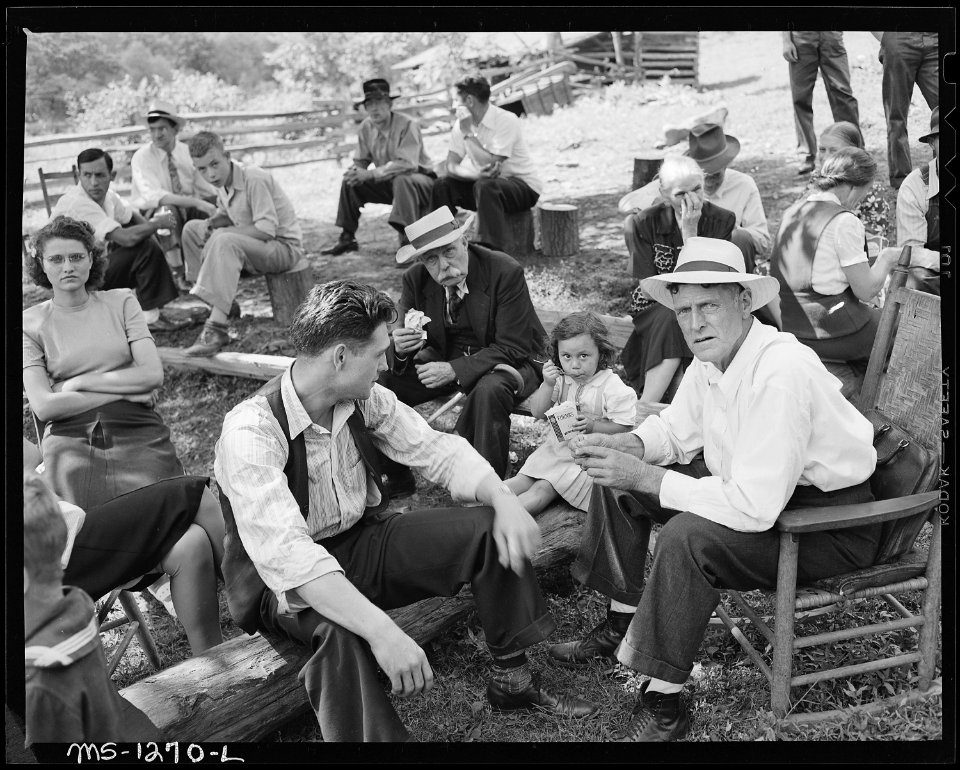 About three hunded people attended the annual renuion of the England family. This family has been in this area over... - NARA - 540763