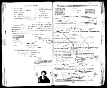 Abraham Cressy Morrison 1923 passport application, page 1