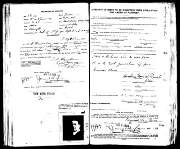 Abraham Cressy Morrison 1923 passport application, page 2