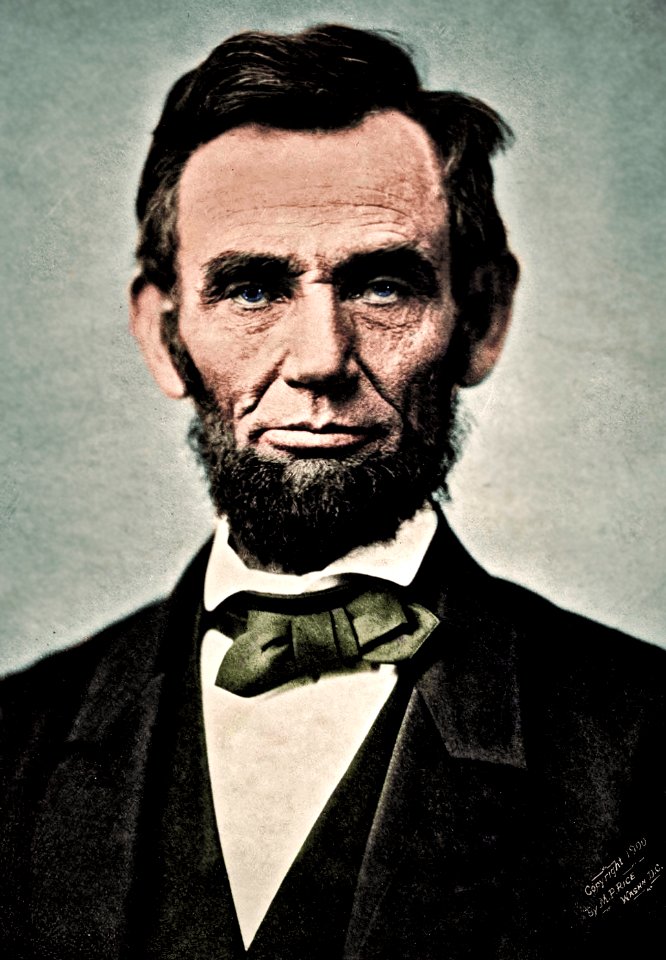 Abraham Lincoln (1809-1865) - Daguerréotype de Lincoln par Alexander Gardner en 1863 (colorisé)