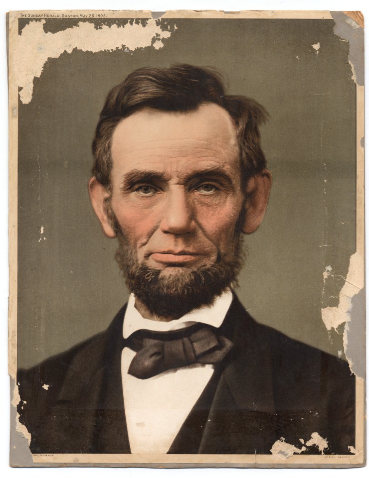 Abraham Lincoln color reproduction of Gardiner portrait