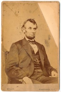 Abraham Lincoln O-92 Cabinet Card by Brady, 1864