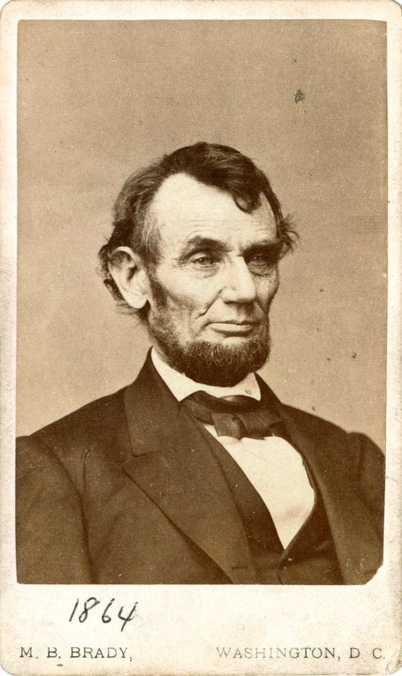 Abraham Lincoln O-92 Cabinet Card by Brady 1864