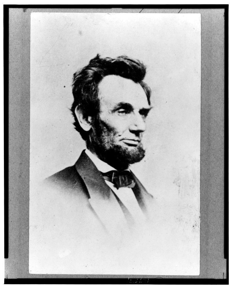 Abraham Lincoln, head-and-shoulders portrait, facing right LCCN2001695462