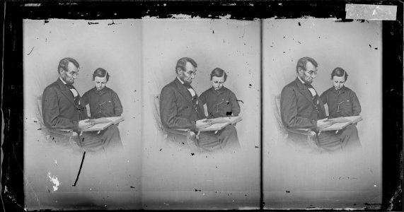 Abraham Lincoln, President, U.S. and Tad Lincoln - NARA - 529855