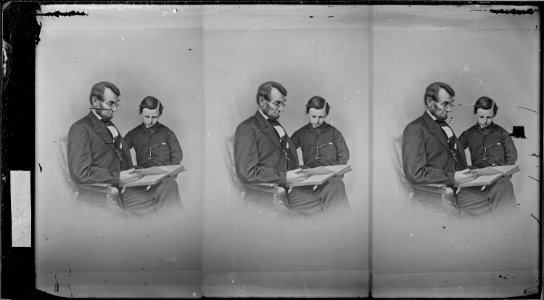 Abraham Lincoln, President, U.S., and Tad Lincoln - NARA - 529825