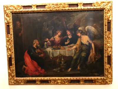 Abraham Van Diepenbeck - Abraham served by three angels