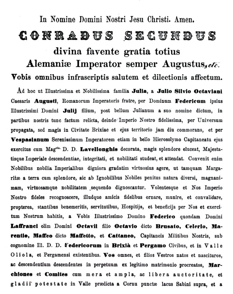 Abschrift des Dokuments von 1024 - 1