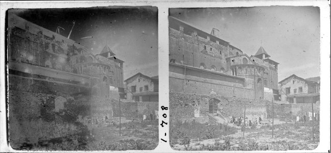 Absis i campanar de l'església de la Seu d ' Urgell