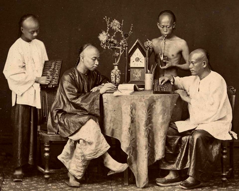 Accountants by Lai Afong c1880s (cropped)