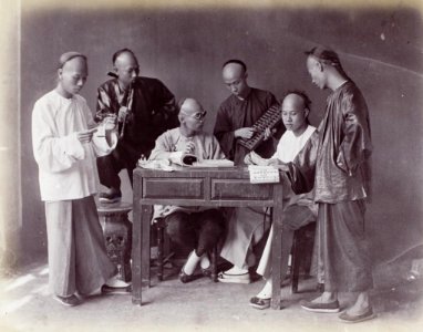 Accountants or businessmen by Lai Afong c1890s