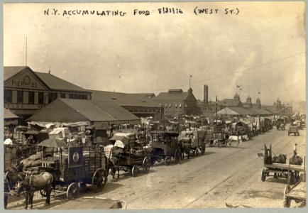 Accumulating food in preparation for railroad strike that never occurred, New York, New York LCCN97519070