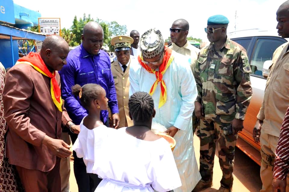Accueil de Boubou Cissé à Kita, le 31 août 2019
