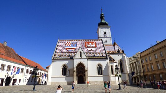 Landmark historical tile roof photo