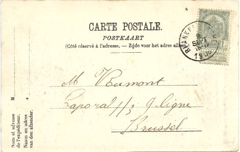 Achterkant Le Kattendijck briefkaart