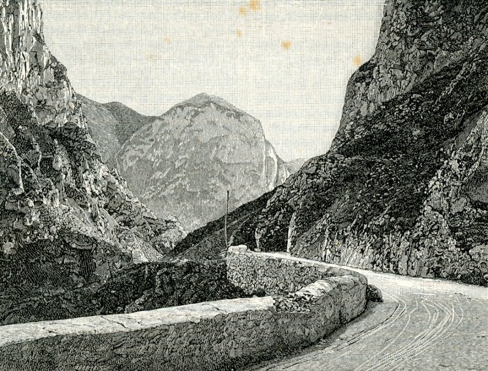 Acqualagna veduta interna del Passo del Furlo