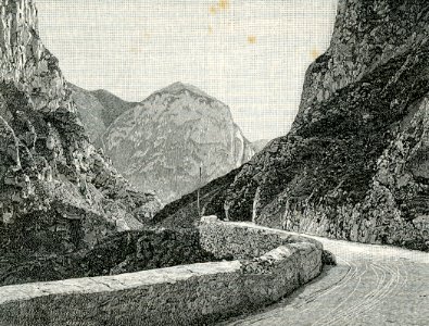 Acqualagna veduta interna del Passo del Furlo