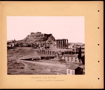 Acropolis. From south east. Temple of Jupiter in foreground