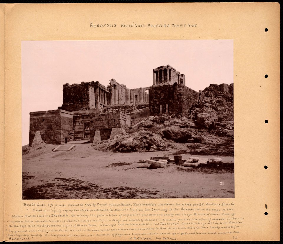 Acropolis. Beulé Gate. Propylaea. Temple Nike