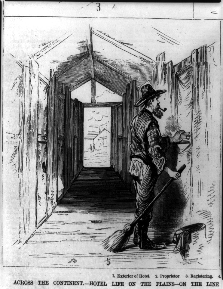Across the continent - hotel life on the plains - on the line of the Pacific Railroad - 5. Chambermaid LCCN2001696543