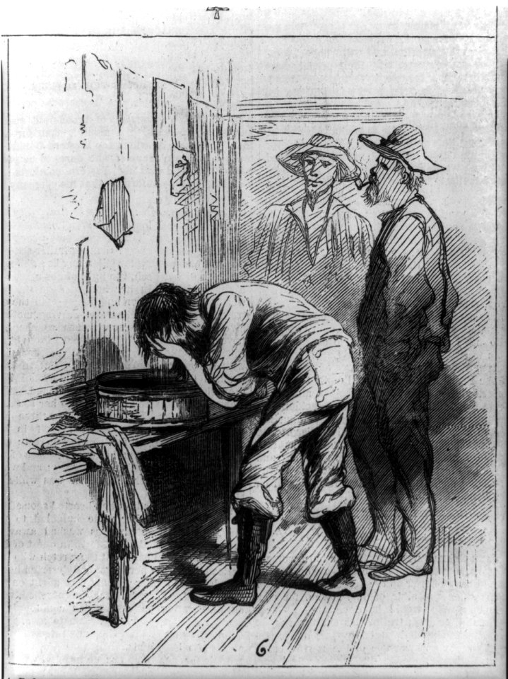 Across the continent - hotel life on the plains - on the line of the Pacific Railroad - 6. Toilet LCCN2001696541