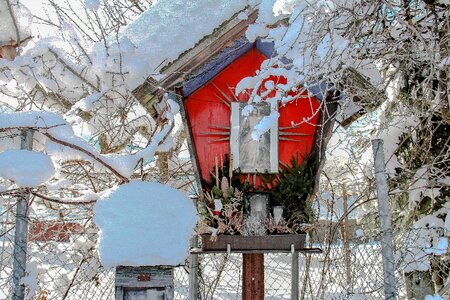 Snow christian jesus photo